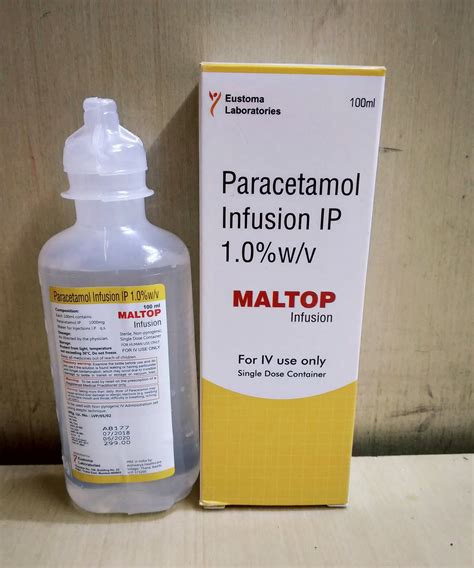 Paracetamol IV Infusion at Rs 299/piece | Hamidia Road | Bhopal| ID: 19785978962