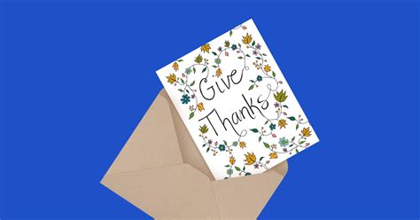 Floral Give Thanks Thanksgiving Card | Postable | Postable