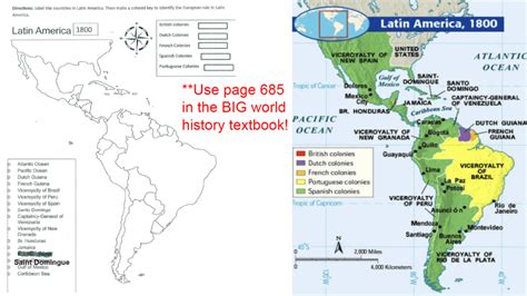 83. Latin American Revolution Map, 1800 – Ms. Saghir's World History Class