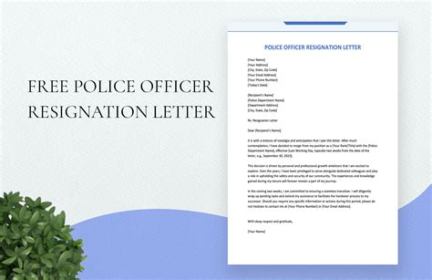 Police Officer Resignation Letter in Word, Google Docs - Download | Template.net