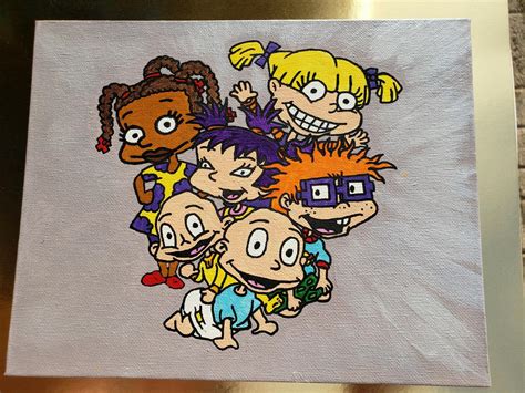 Nickelodeon Rugrats Retro 90's Cartoon 8x10 Flat canvas painting ...