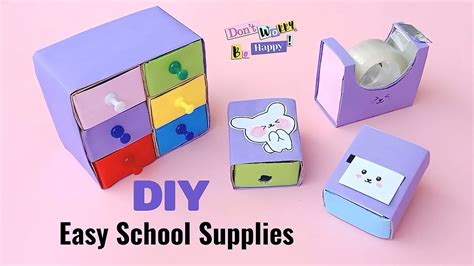 DIY SCHOOL SUPPLIES - BACK TO SCHOOL HACKS || DIY Stationary Set || How ...