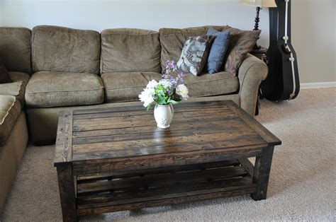 DIY Rustic Wood Coffee Table