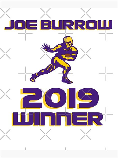 "Joe Burrow Burreaux Heisman Trophy QB 9" Poster by SHRAPNEL-INK | Redbubble