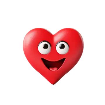 Red Heart Emoji White Background, 3d, Clipart, Facebook Emoji PNG Transparent Image and Clipart ...