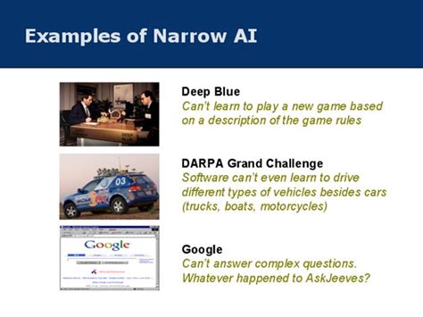 Examples of Narrow Artificial Intelligence | Pearltrees