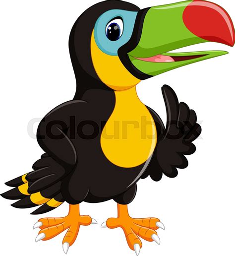 illustration of cute toucan cartoon | Stock vector | Colourbox