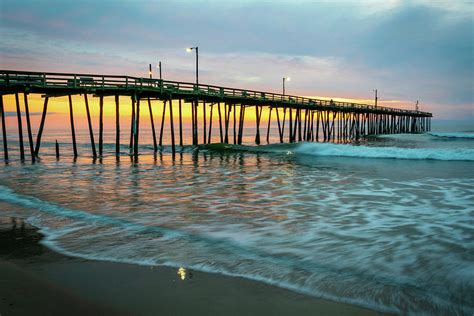 Outer Banks North Carolina Nags Head Fishing Pier Sunrise Beach ...