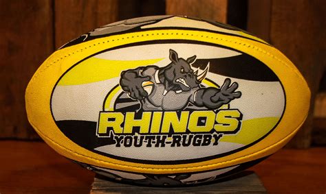 Rhino Rugby Club's newest custom-designed ball produced by Rugby ...