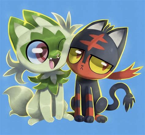 [OC] Fire Cat meet Grass Cat : pokemon