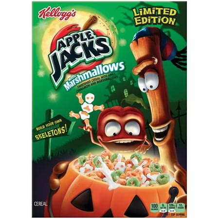 Kellogg's Apple Jacks Cereal, With Spooky Marshmallows, 9.4 Oz ...