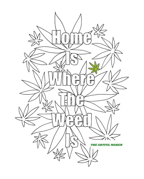 Weed Stoner Drawings Coloring Pages