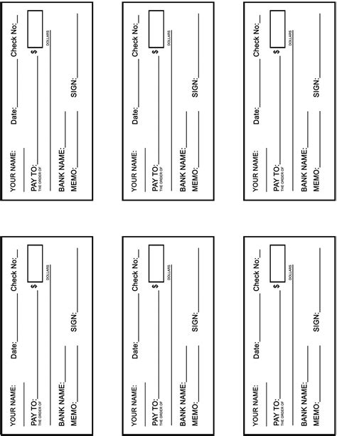 Free Blank Business Check Template Inspirational 7 Best Of Printable - Free Printable Blank ...