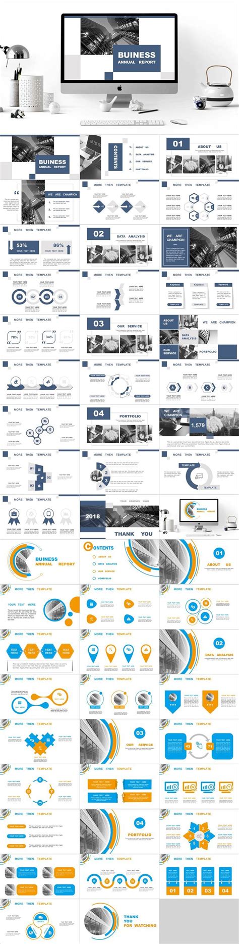 2 in 1+ Best business charts PowerPoint templates downl on Behance # ...