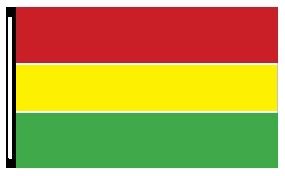 2' x 3' Red Yellow & Green 3-Stripe Horizontal Flag | JB Forms