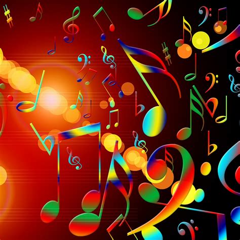 Colorful Music Notes Art