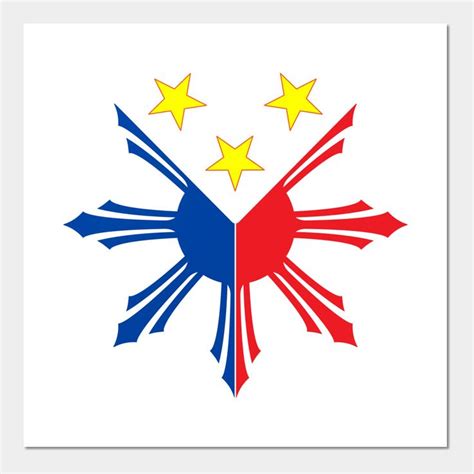 Philippine Flag Sun And Stars Drawing