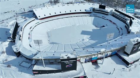 Aerial views of Buffalo Bills #Highmark stadium Sat. morning in Orchard ...