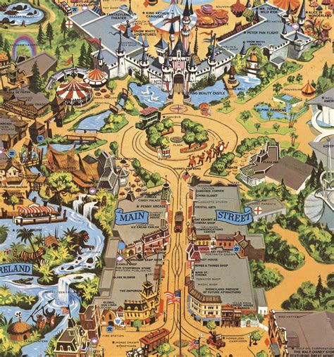 Disneyland Map Panoramic Birds Eye View Map of Disney Land. - Etsy UK