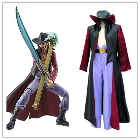 CUSTOM MADE ONE Piece Shichibukai Dracule Mihawk Cosplay Costume Outfit ...