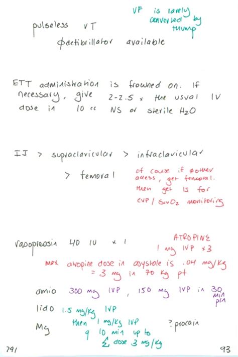 791. Indications for precordial thump / General guideline for ETT administration of resus drugs ...