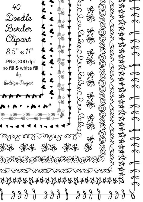 40 hand drawn frames doodle borders digital frames clipart | Etsy Doodle Borders, Clip Art ...