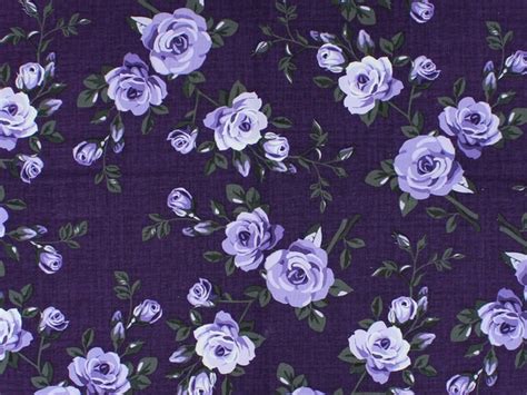 Purple floral fabric, Roses quilt fabric, purple roses fabric , Purple ...