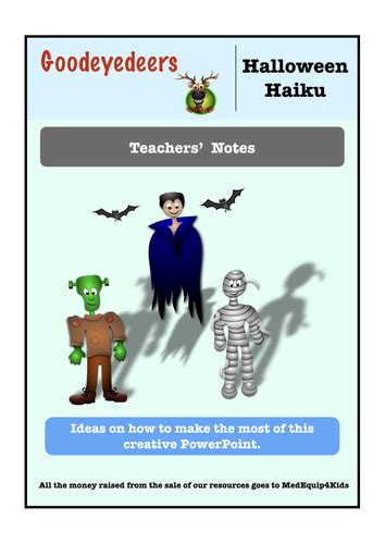 Halloween - PowerPoint Lesson - Writing Spine-Chilling Haiku Poems ...