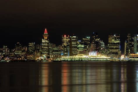 Downtown of Vancouver City night time Photograph by Alex Lyubar - Fine ...