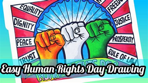 World Human rights Day Drawing / Human Rights Day Poster ...