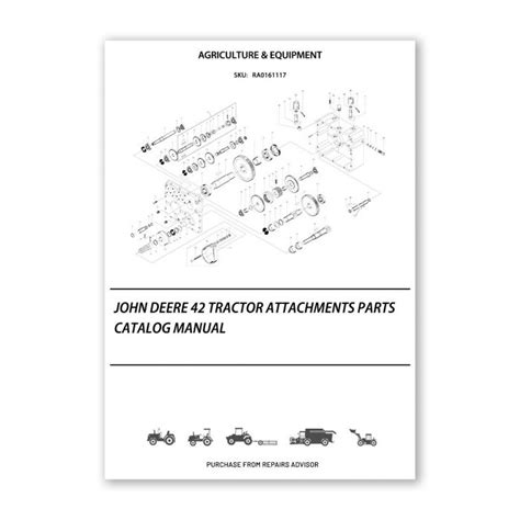 John Deere 42 Tractor Attachments Parts Catalog Manual