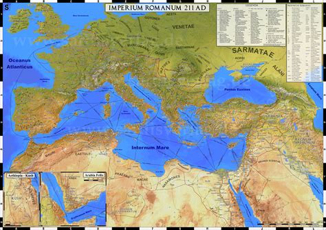 The Roman Empire in 211 CE | Roman empire map, Detailed map, Roman empire