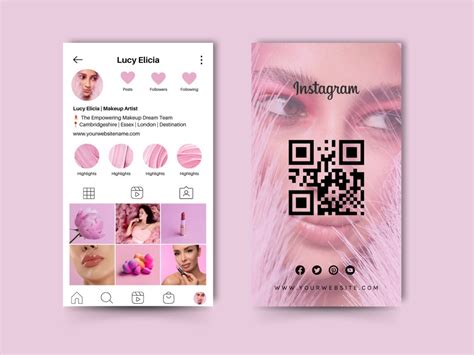 Unique Business Card Instagram QR Code Template Perfect for - Etsy