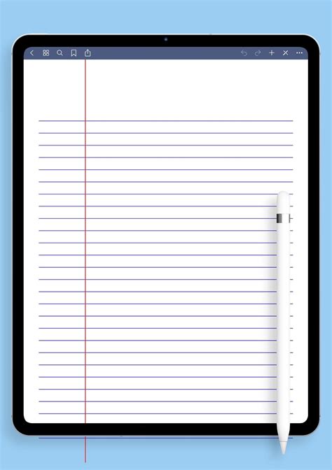 Download Printable Lined Paper Template - Narrow Ruled 6.35mm blue PDF