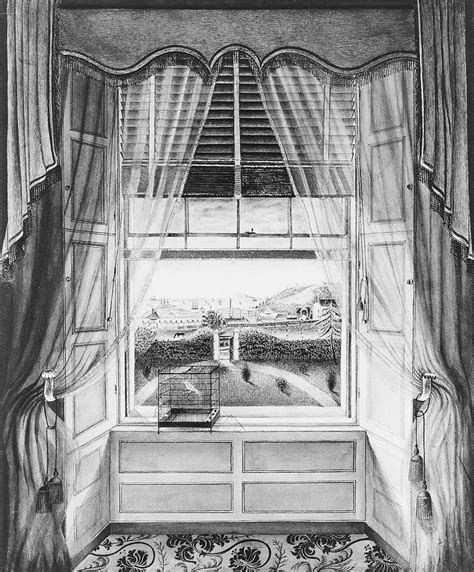 Drawing a View through a Window - The Arty Teacher | Window art, Window drawing, Victorian interiors