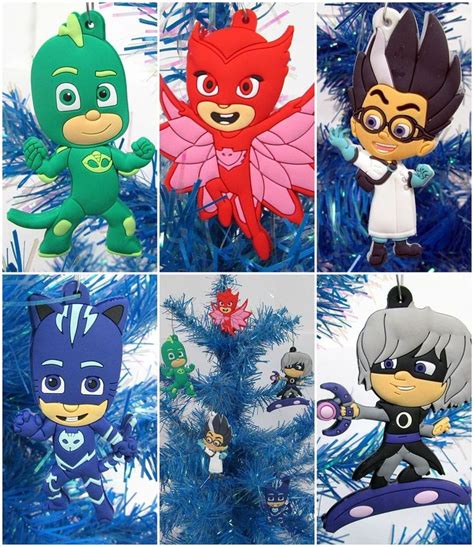 PJ Masks Christmas Tree Ornament Sets Catboy Owlette Gekko Shatterproof Plastic # ...