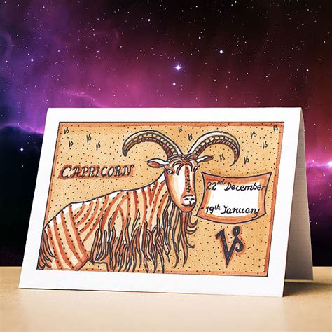 Capricorn birthday card, December 22nd - January 19th | Astrological birthday cards from ...