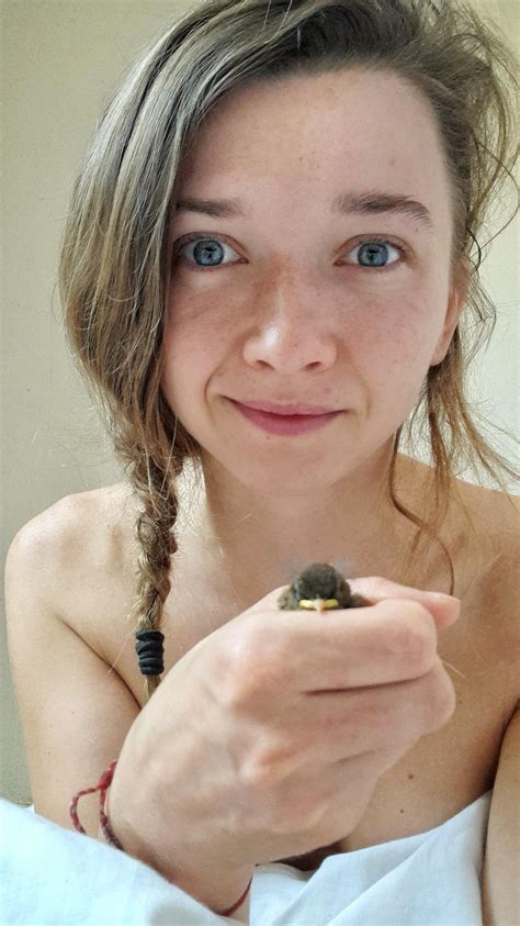 freckled selfie with my baby bird I handfeeded