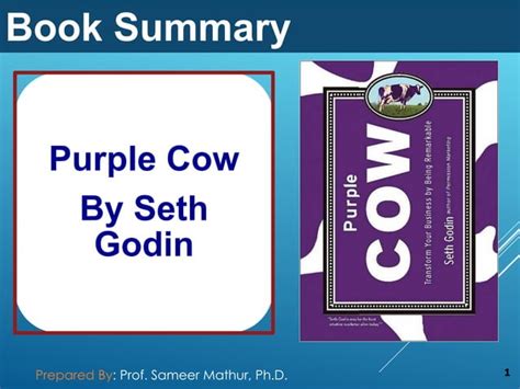 Purple Cow - Book Summary | PPT