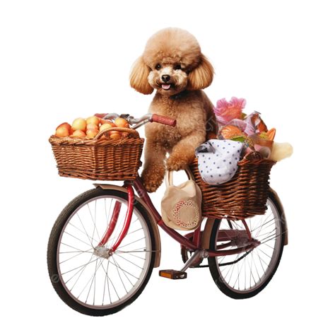 A Poodle S Pedaling Adventure Through The Countryside, Poodle, Dog, Animal PNG Transparent Image ...