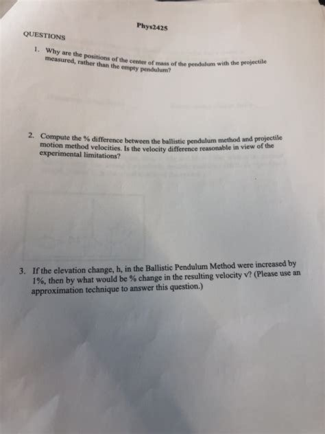 Solved LAB REPORT FORM THE BALLISTIC PENDULUM (a Data Table | Chegg.com