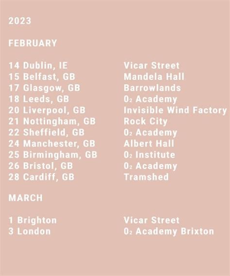 Dry Cleaning - 2023 Tour - 14 February 2023 - Vicar Street - Event/Gig details & tickets ...