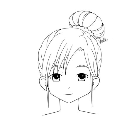 Bun girl Lines by Valetha on DeviantArt