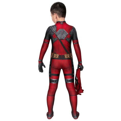 Kids Deadpool Cosplay Costume Deadpool Jumpsuit full set