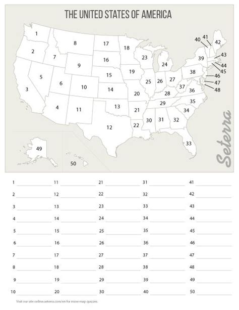 States Us Map Quiz Printable