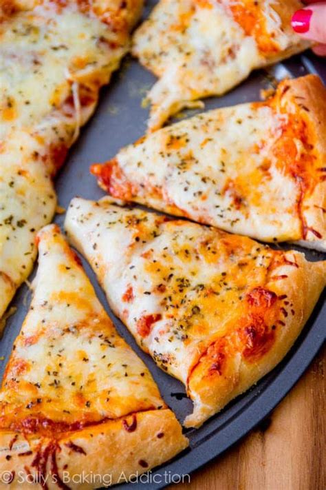 Homemade Extra Cheese Pizza - Sallys Baking Addiction