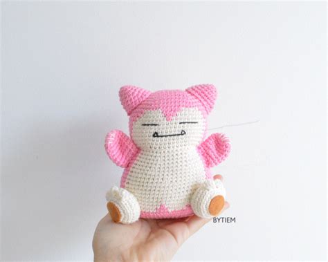 Snorlax Pink Snorlax Pokemon Plush Pokemon Amigurumi | Etsy Denmark ...