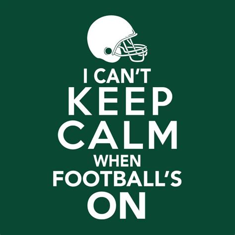 I Can't Keep Calm When Football's On | Football funny, Football quotes ...