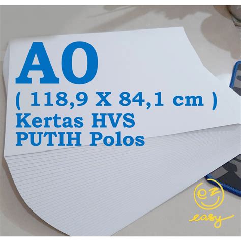 Jual Kertas HVS A0 Polos / 5 Lembar | Shopee Indonesia