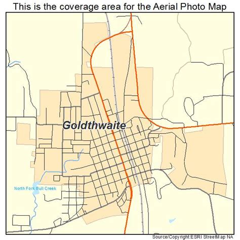 Aerial Photography Map of Goldthwaite, TX Texas